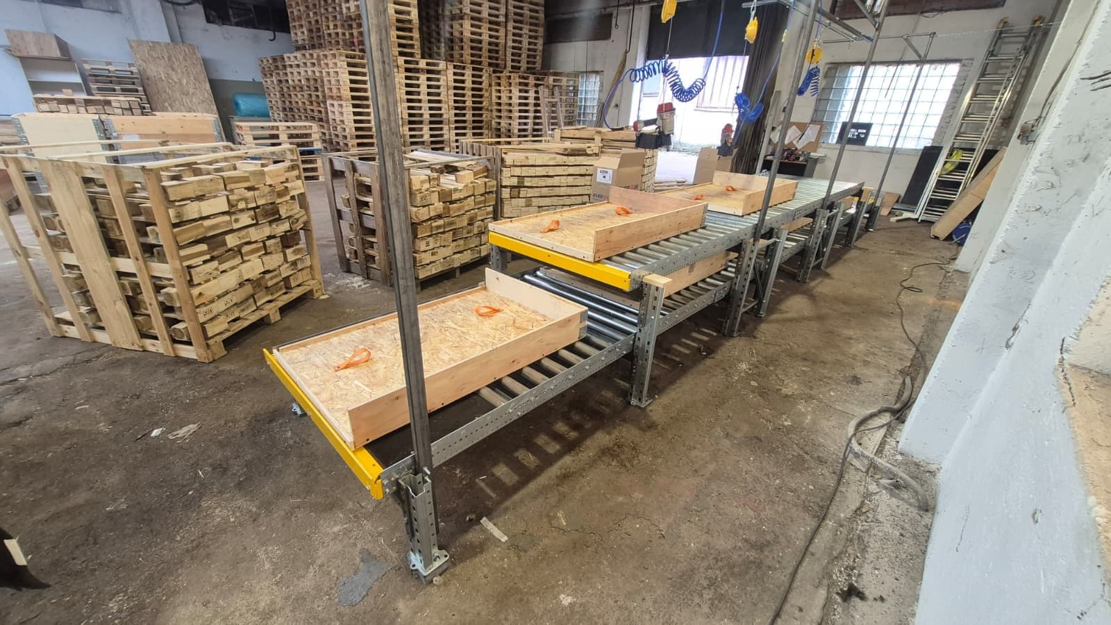 Recycled material processing line at the MMLES site