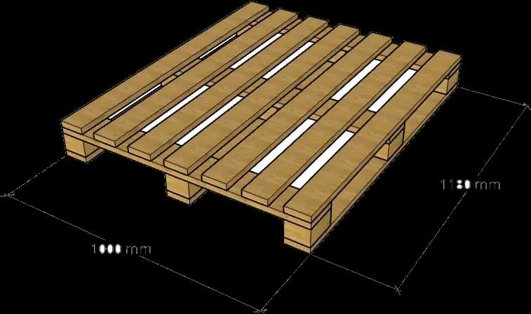 Pallet 100 × 118 cm, 1,200 kg