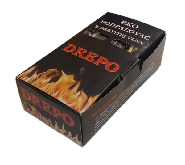 Podpaľovač DREPO z drevitej vlny - krabička 22ks